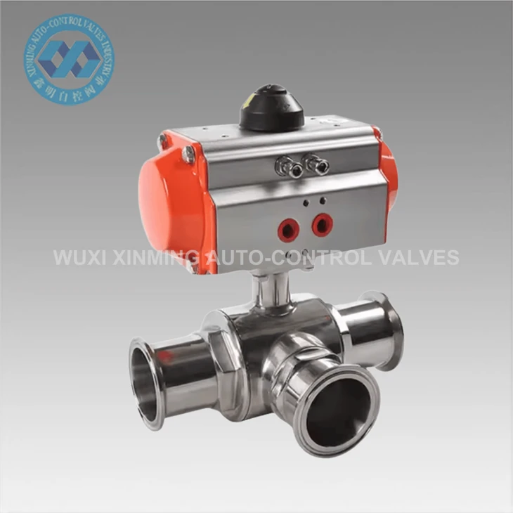 High Quality Pneumatic Three Way Ball Valve