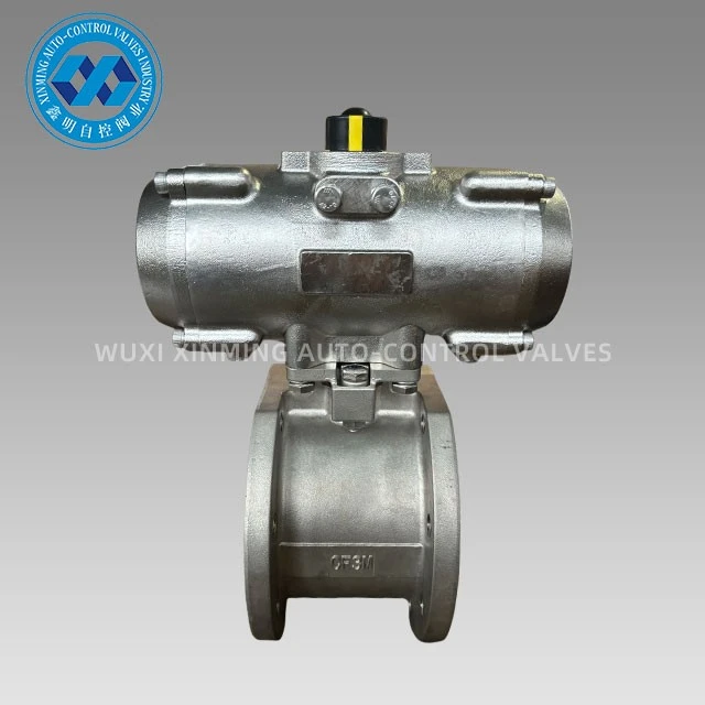 Stainless Steel Wafer Ball Valve With Pneumatic Actuator